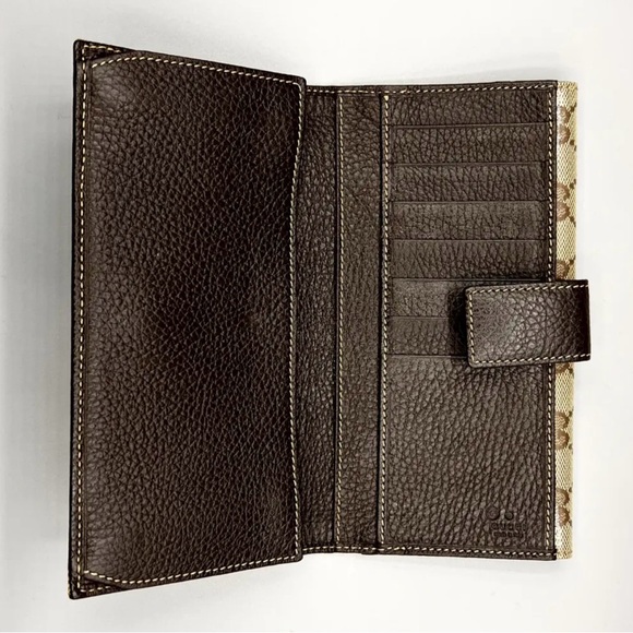 Authentic vintage Gucci canvas eclipse continental wallet - Picture 9 of 9